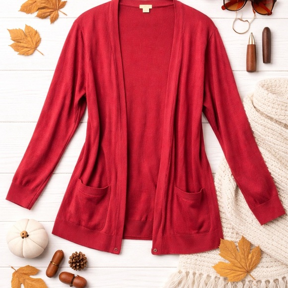 Eddie Bauer Sweaters - Eddie Bauer Women's Scarlet Open Cardigan